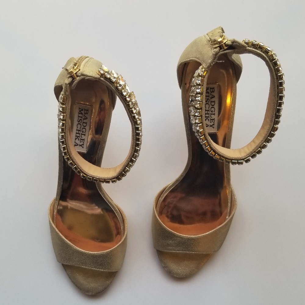 Badgley Mishka Jeweled Heels